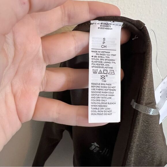 ✨ Old Navy Active Brown One Shoulder Tank Top Small NWT - Picture 5 of 10